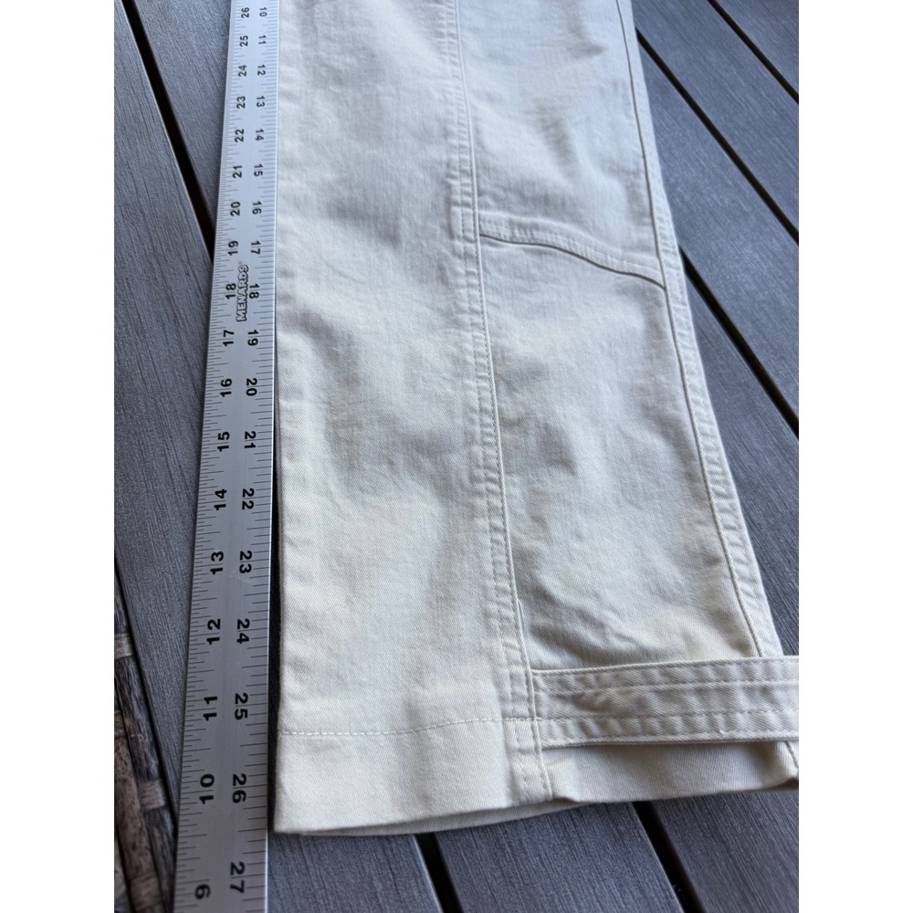 Democracy "Ab"solution High Rise Utility Tapered Leg cropped Pants sz 8 wm tan - Picture 6 of 6